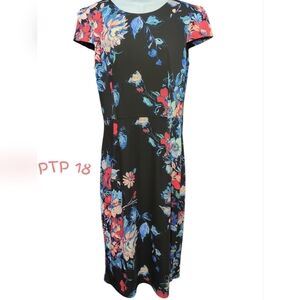 Betsey Johnson Black Dress with Vibrant Floral Design